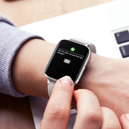 2021 ECG Smartwatch - Silicoon Bandje Fitness Sport Activity Tracker Horloge Android - Wit