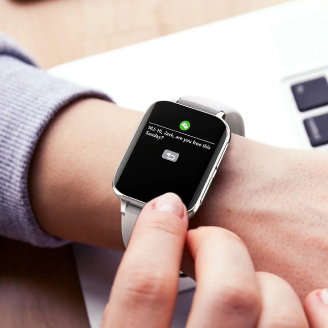 2021 ECG Smartwatch - Silicoon Bandje Fitness Sport Activity Tracker Horloge Android - Wit