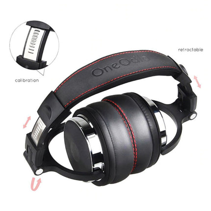 Studio Koptelefoon met 6.35mm en 3.5mm AUX Aansluiting - Headset met Microfoon DJ Headphones Roze-Wit