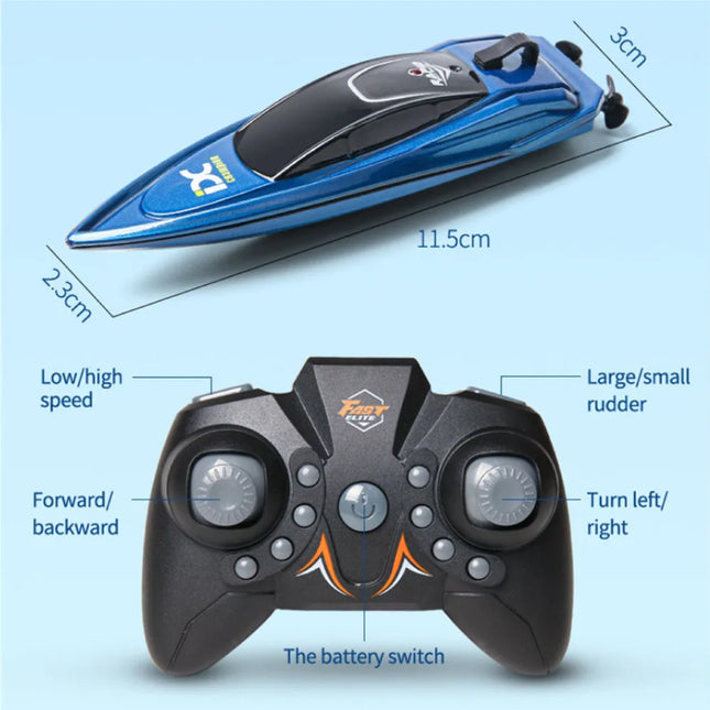 HC-805 RC Speed Boot met Afstandsbediening - Zwembad Speelgoed Waterdicht - Blauw