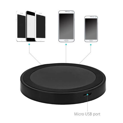 Qi Q5 Universele Draadloze Oplader 5V - 1A Wireless Charging Pad Zwart