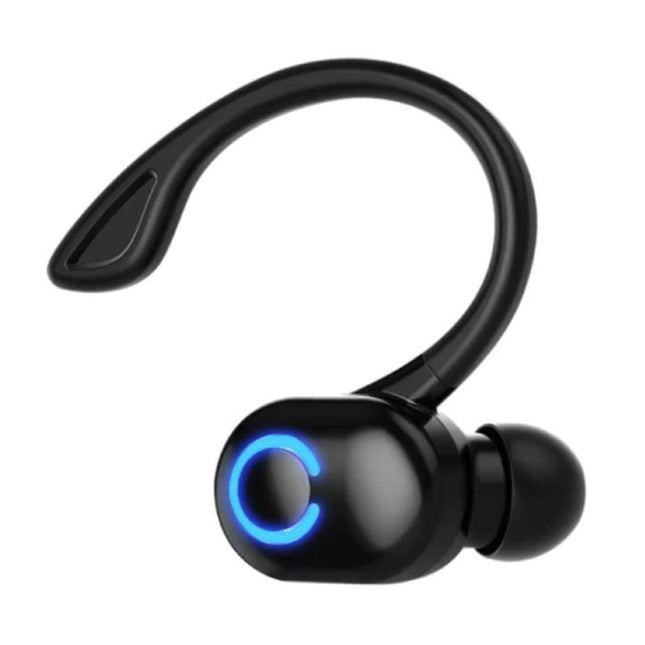 Draadloze Headset met Oorhaak - Zakelijk Sport Handsfree Oordopje Bluetooth 5.0 Zwart