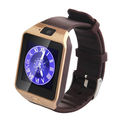 Originele DZ09 Smartwatch Smartphone Fitness Sport Activity Tracker Horloge OLED Android iOS iPhone Samsung Huawei Goud