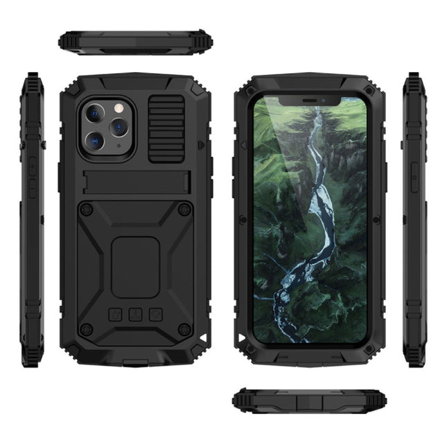 iPhone 12 Pro 360°  Full Body Case Hoesje + Screenprotector - Shockproof Cover Wit