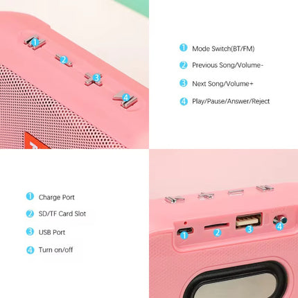 TG179 Draadloze Luidspreker - 1200mAh Batterij - Bluetooth HiFi Subwoofer - Zwart
