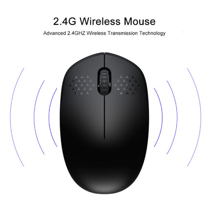 Geruisloze Draadloze Muis - 1600DPI Optisch / Tweehandig / Ergonomisch - Zwart