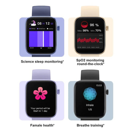 P71 Smartwatch - Siliconen Bandje - Fitness Sport Activity Tracker Horloge Zwart