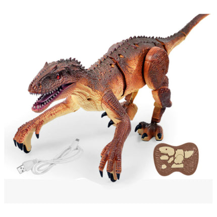 RC Velociraptor Dinosaurus met Afstandsbediening - Speelgoed Bestuurbaar Robot Bruin