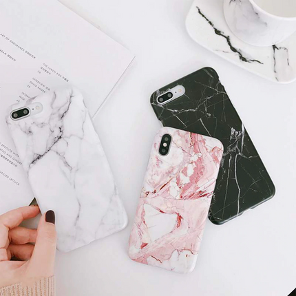 iPhone 11 Pro Hoesje Marmer Textuur - Shockproof Glossy Case Graniet Cover Cas TPU