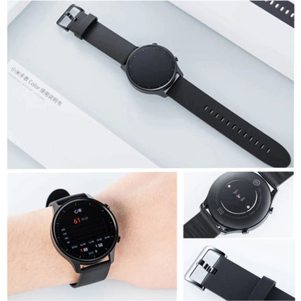 Mi Watch Color Sports Smartwatch Fitness Sport Activity Tracker Smartphone Horloge iOS Android 5ATM iPhone Samsung Huawei Blauw