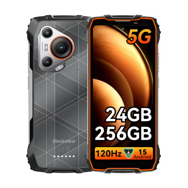 BL7000 Smartphone Outdoor - 24 GB RAM - 256 GB Opslag - 50 MP Camera - 7500mAh Batterij - Oranje
