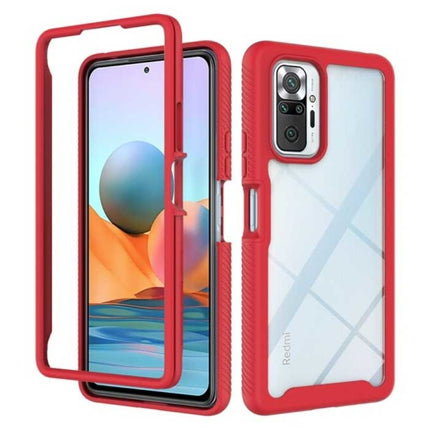 Xiaomi Redmi Note 11S Bumper Hoesje met Frame - Anti-Shock Case Cover Rood