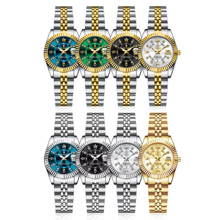 Luxe Elegant Horloge voor Dames - Modieus Kwarts Uurwerk Roestvrij Staal - Zilver Zwart
