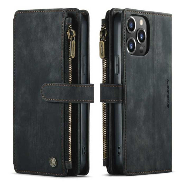 iPhone 11 Leren Flip Case Portefeuille - Wallet Cover Cas Hoesje Zwart