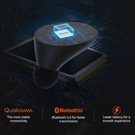 Spunky Beat Oordopjes - TWS Draadloze Smart Touch Control Oortjes Bluetooth 5.0 Ear Wireless Buds Oortelefoon Zwart