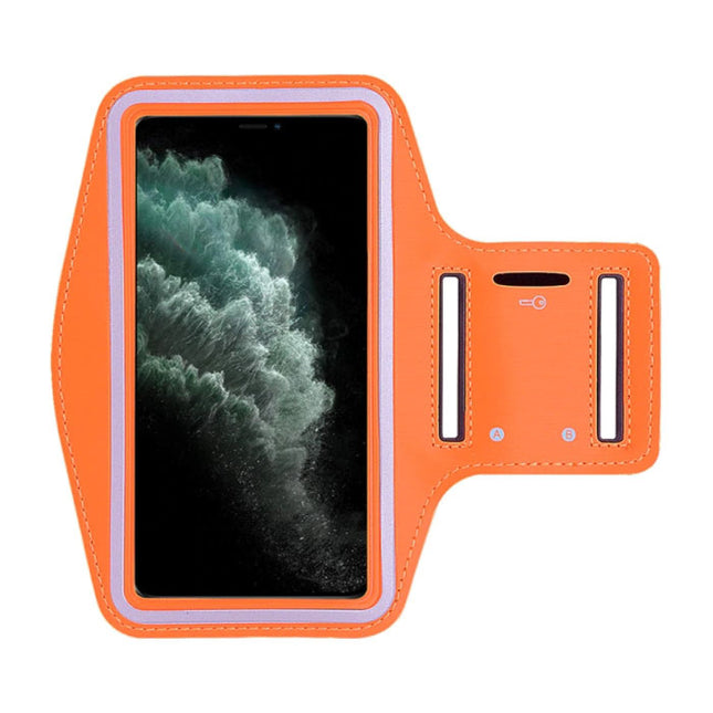 Waterdicht Hoesje voor iPhone 11 Pro Max - Sport Tasje Zakje Cover Case Armband Jogging Hard Lopen Oranje