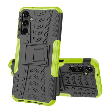Samsung Galaxy A34 (5G) Hoesje met Kickstand - Shockproof Cover Case Groen