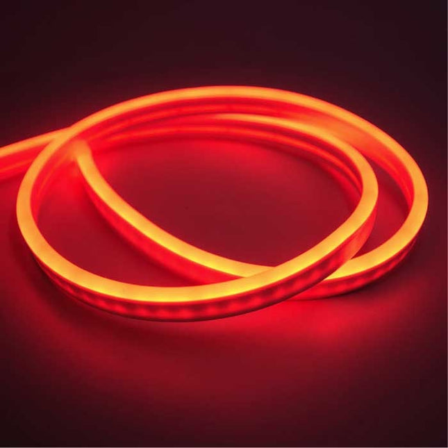 Neon LED Strip 2 Meter - Flexibele Verlichting Tube met Stekker Adapter 12V en Aan/Uit-Schakelaar Waterdicht Rood