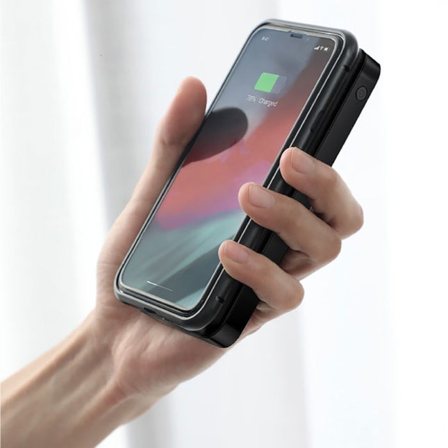 10.000mAh Draadloze Qi Oplader + Powerbank Noodaccu Batterij Wireless Charger Pad Wit