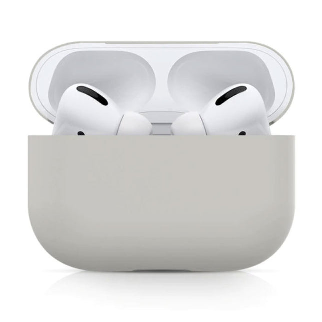 Flexibel Hoesje voor AirPods Pro - Silicone Skin AirPod Case Cover Soepel - Lichtgrijs