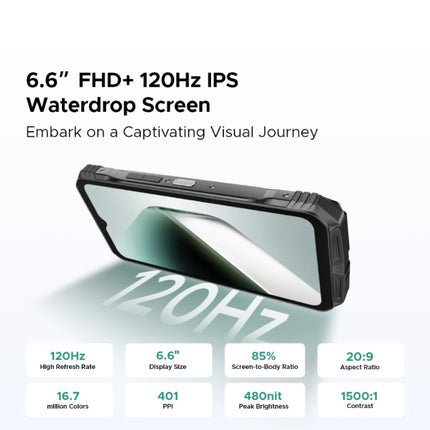 S Cyber Pro Smartphone Outdoor - Octa Core - 32 GB RAM - 256 GB Opslag - 50 MP Camera - 10800mAh Batterij - Zwart