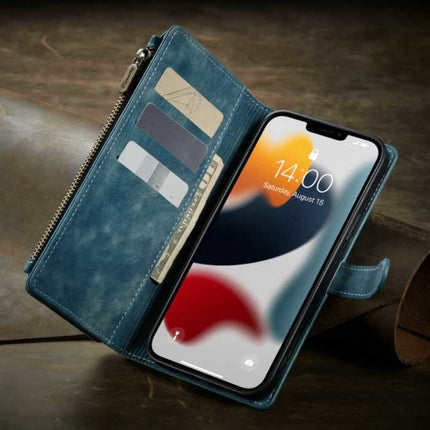 iPhone SE (2020) Leren Flip Case Portefeuille - Wallet Cover Cas Hoesje Blauw