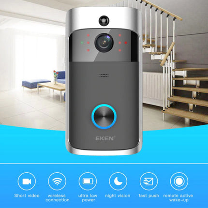 Deurbel met Camera en WiFi - Intercom Draadloze Smart Home Security Alarm IR Night Vision