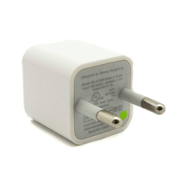 A1265 2PIN EU Stekker Muur Lader 5V - 1A Oplader USB AC Thuis Wit