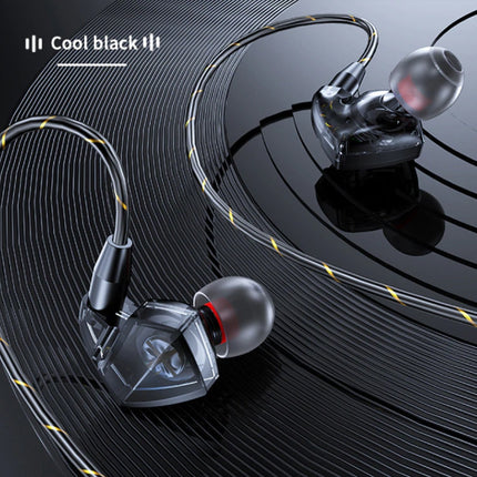 T06 Oordopjes met Microfoon en Muziek Beheer - 3.5mm AUX Oortjes Wired Earphones Oortelefoon Volumebeheer Rood