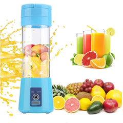 Draagbare Blender met 6 Freesmessen  - Portable Smoothie Maker Juicer Sapcentrifuge Blauw