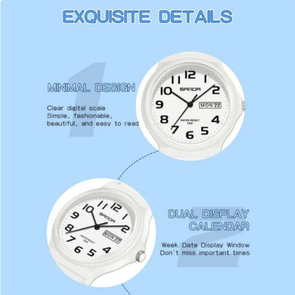 9072 Siliconen Horloge - Kwarts Polshorloge TPU Bandje 5 ATM Waterdicht - Zwart