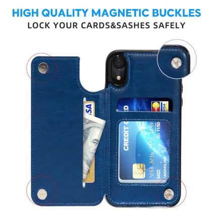 Retro iPhone 12 Mini Leren Flip Case Portefeuille - Wallet Cover Cas Hoesje Rose Gold