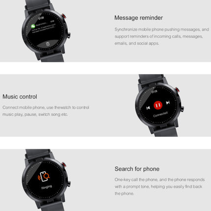 RT LS05S Smartwatch - Hart-en Slaap-monitor - Sport Activity Tracker Horloge - Silicoon Bandje Zwart