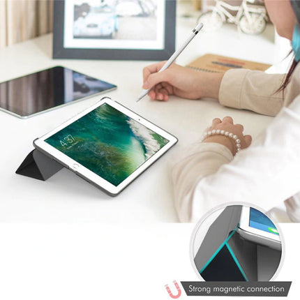 iPad Mini 2  Leren Vouwbare Cover Hoesje Case Zwart