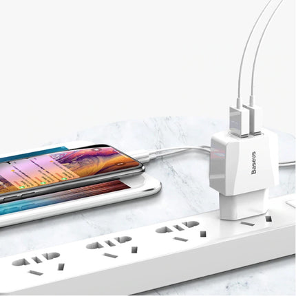 Dual 2x Port USB Stekkerlader - 2.1A Muur Oplader Wallcharger AC Thuislader Adapter