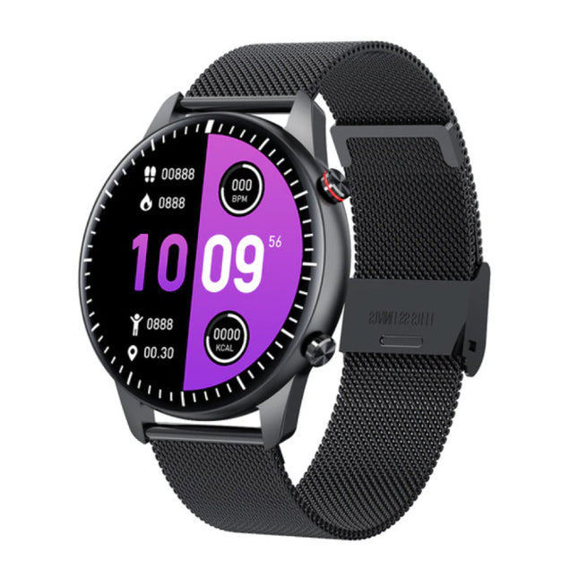 2021 Sport Smartwatch - Staal Bandje Fitness Activity Tracker Horloge Android - Zwart