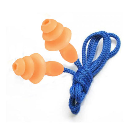 5-Pack Siliconen Oorplugs met Nekkoord - Oordopjes Earplugs voor Slapen Reizen Zwemmen - Zacht Anti Geluid Isolatie - Blauw