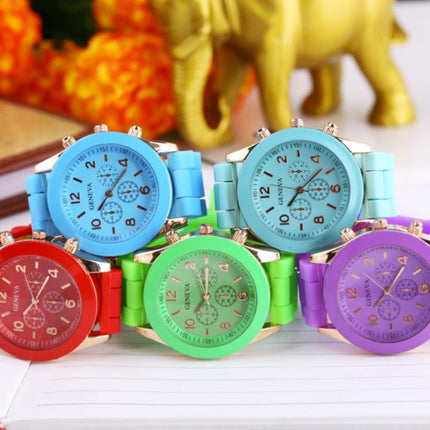 Jelly Horloge voor Dames - Kwarts Uurwerk Silicoon Bandje Lichtblauw