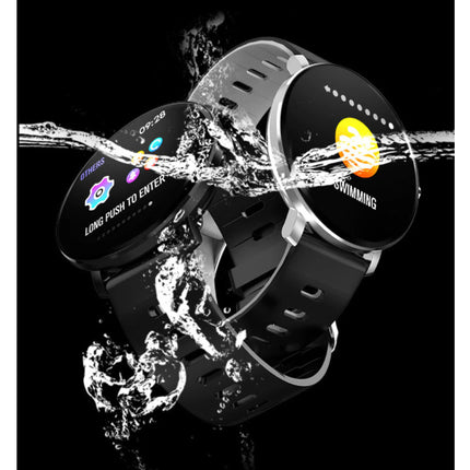 Sport Smartwatch IP68 -  Fitness Sport Activity Tracker Siliconen Bandje Horloge iOS Android Grijs