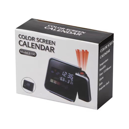 Digitale Wekker met Projectie - Alarm Klok Temperatuur Hygrometer - Wit