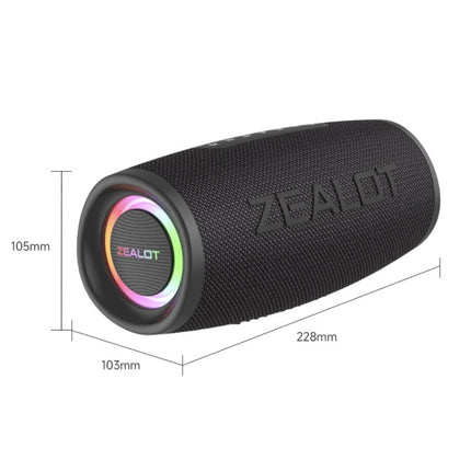 S56 Bluetooth 5.2 RGB Soundbox - 8000mAh Batterij - 3D HiFi Draadloze Luidspreker - Zwart