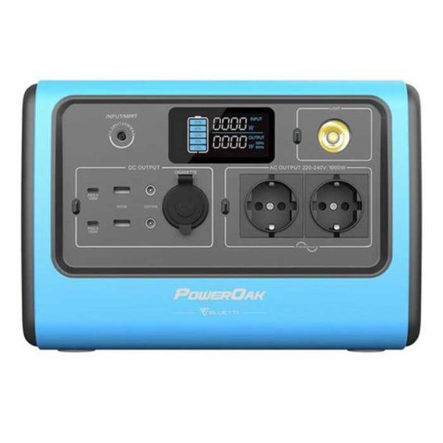 EB70 Oplaadstation 716Wh - 1000W AC/DC Generator Solar MPPT Batterij Oplader Blauw