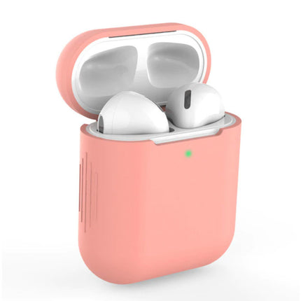 Flexibel Hoesje voor AirPods 1 / 2 - Silicone Skin AirPod Case Cover Soepel - Donker Roze