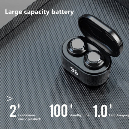 A6 Draadloze Oortjes - True Touch Control TWS Oordopjes Bluetooth 5.0  Wireless Ear Buds Earphones Oortelefoon Zwart
