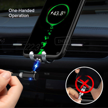 USB 2.0 - iPhone Lightning Magnetische Oplaadkabel 2 Meter Gevlochten Nylon Oplader Data Kabel Data Zilver