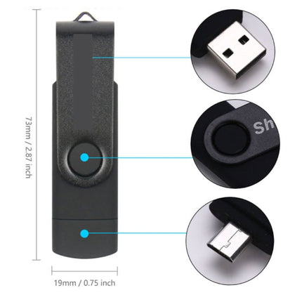 High Speed Flash Drive 64GB - USB en USB-C Stick Geheugen Kaart - Oranje
