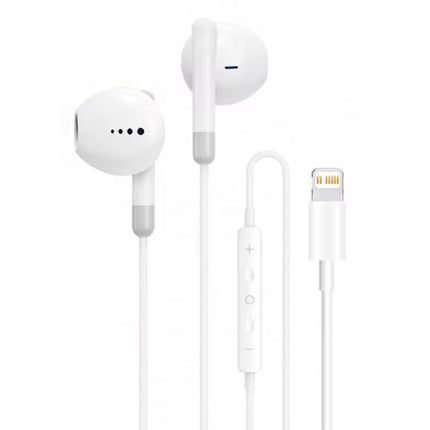 Oordopjes voor iPhone Lightning - met Microfoon en Controls - Oortjes Volumebeheer Bedrade Oortelefoon - Wit