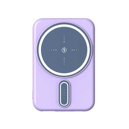 20.000mAh Mini Magnetische Qi Powerbank voor Mobiele Telefoons - Oplader Draadloze Batterij Paars