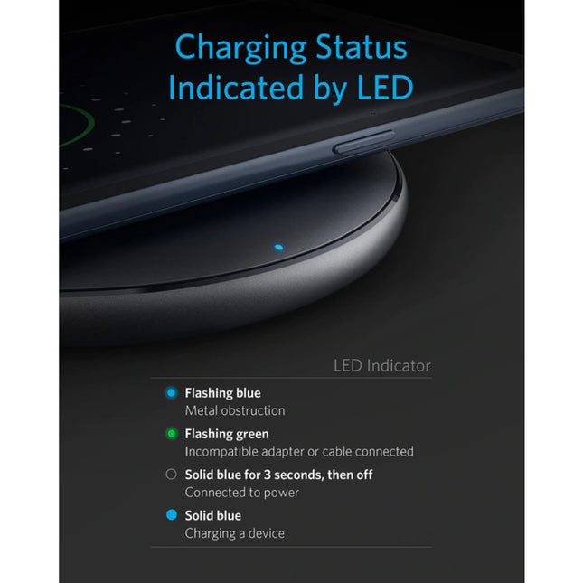 Powerwave 10W Qi Universele Draadloze Oplader Wireless Charging Pad
