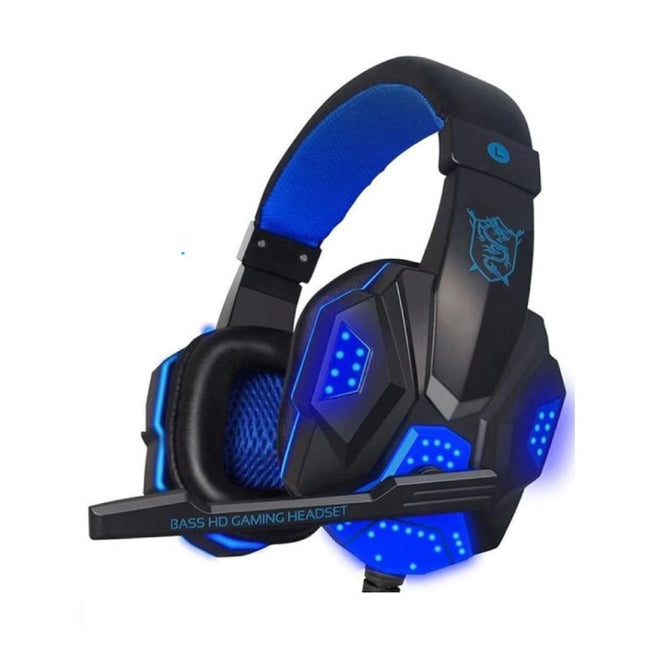 PC780  Gaming Koptelefoon Headset Headphones Over Ear met Microfoon Blauw